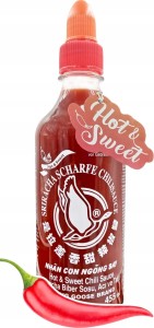 Przejdź do produktu Sos Sriracha Słodko ostry chilli chili bardzo hot ostre papryka shu