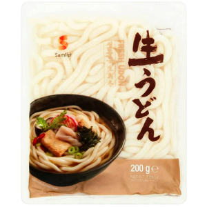 Przejdź do produktu SAMLIP Makaron Pszenny Udon świeży japoński 200g gruby gotowy japonia