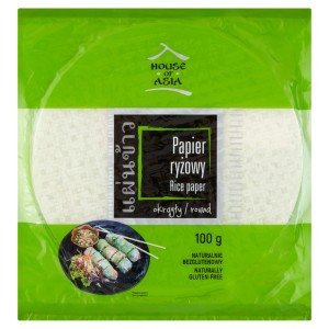 Przejdź do produktu House of Asia Papier ryżowy okrągły 100g do sajgonek biały ciasto placki