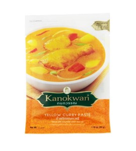 Przejdź do produktu Kanokwan pasta curry przyprawa sos tajska indyjska żółta 50g ostra ostre