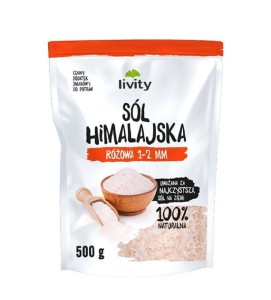 Przejdź do produktu Livity Sól himalajska różowa 1-2 mm 500 g