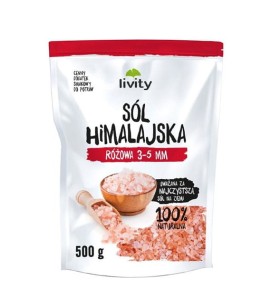 Przejdź do produktu Livity Sól himalajska różowa 3-5 mm 500 g
