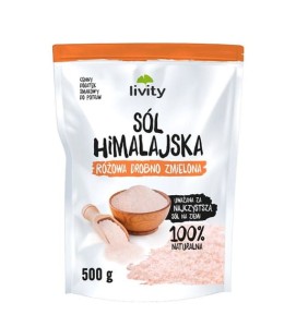 Przejdź do produktu Livity Sól himalajska różowa drobno zmielona 500 g