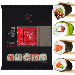Przejdź do produktu Algi morskie prażone nori do sushi liście gold wodorosty glony listki