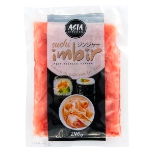 Przejdź do produktu Imbir marynowany różowy 240 g do sushi japońskie przyprawa azjatyckie