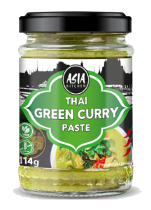 Przejdź do produktu Asia Kitchen pasta curry przyprawa sos tajska indyjska Zielona 114g łagodna