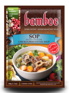 Przejdź do produktu BAMBOE indonezyjski sos do zupy z kurczaa/wołowiny Sop Chicken-Beef Soup 49g