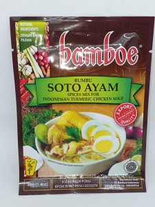 Przejdź do produktu BAMBOE sos Soto Ayam Chicken Soup indonezyjska żółta zupa z kurczaka 40g