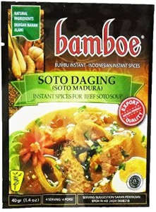 Przejdź do produktu BAMBOE sos zupa wołowa  z kurkumą Soto Daging Madura Beef Soup 40g