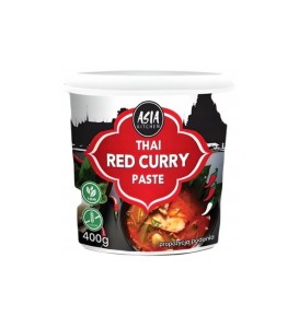 Przejdź do produktu Asia Kitchen pasta curry przyprawa sos tajska indyjska Czerwona 400g ostra