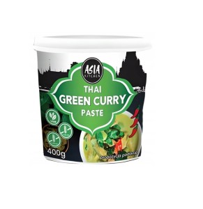 Przejdź do produktu Asia Kitchen pasta curry przyprawa sos tajska indyjska Zielona 400g ostra