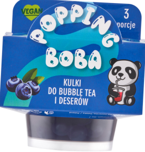 Przejdź do produktu JOY Kuleczki do bubble tea o smaku jagodowym 130g kulki tapioka żelki boba