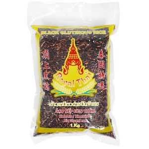 Przejdź do produktu ROYAL THAI RICE Czarny Ryż Kleisty Tajski 1kg do Deserów Sushi mango sticky