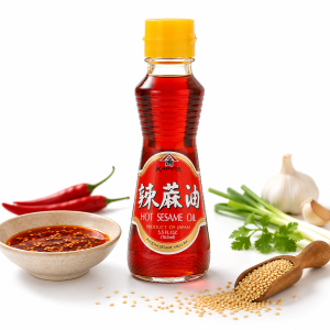 Przejdź do produktu KADOYA 163ml Ostry Olej Sezamowy do Woka Ramen Ryżu Makaronu Sushi Marynat