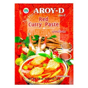 Przejdź do produktu AROY-D Pasta Curry Czerwona 50g do zup curry stir fry przyprawa tofu